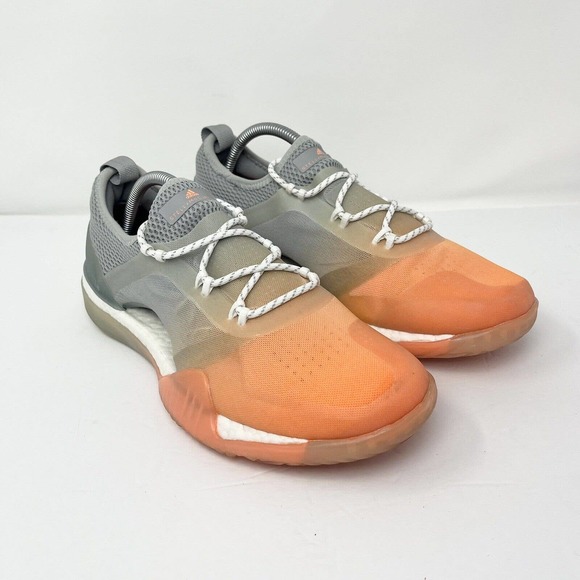 Women’s Adidas By Stella McCartney Pureboost XTr 3.0 Orange/gray Size‎ 9.5 - Picture 2 of 13
